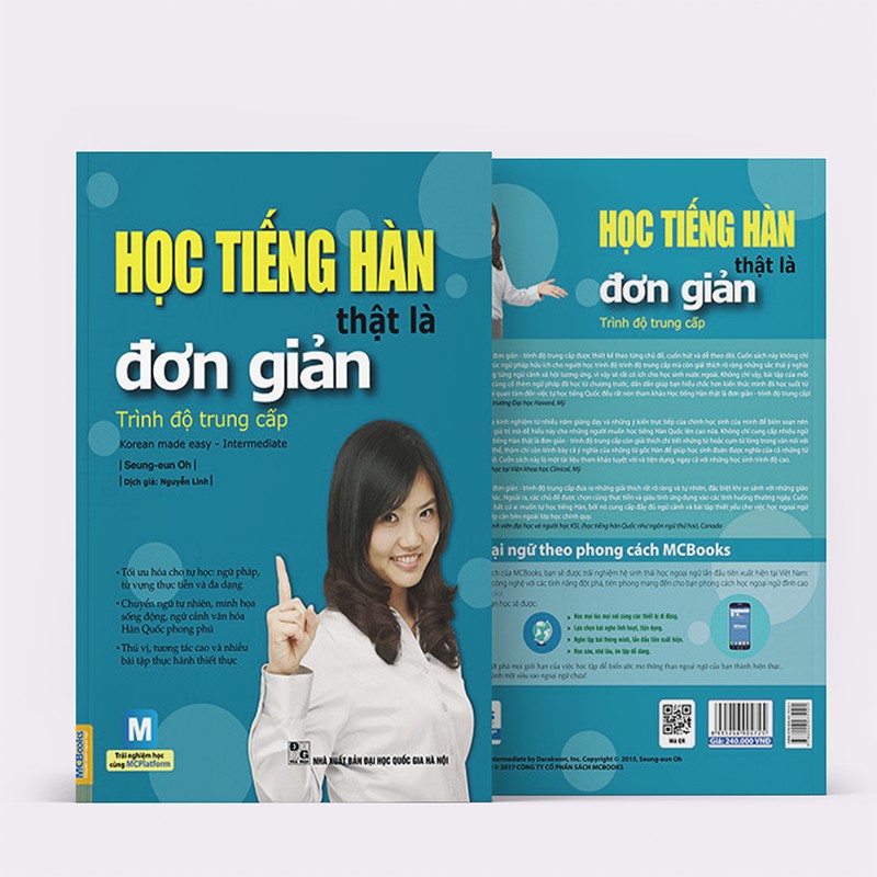 Sách - Học Tiếng Hàn Thật Là Đơn Giản - Trình Độ Trung Cấp (Học Cùng App Mcbooks)