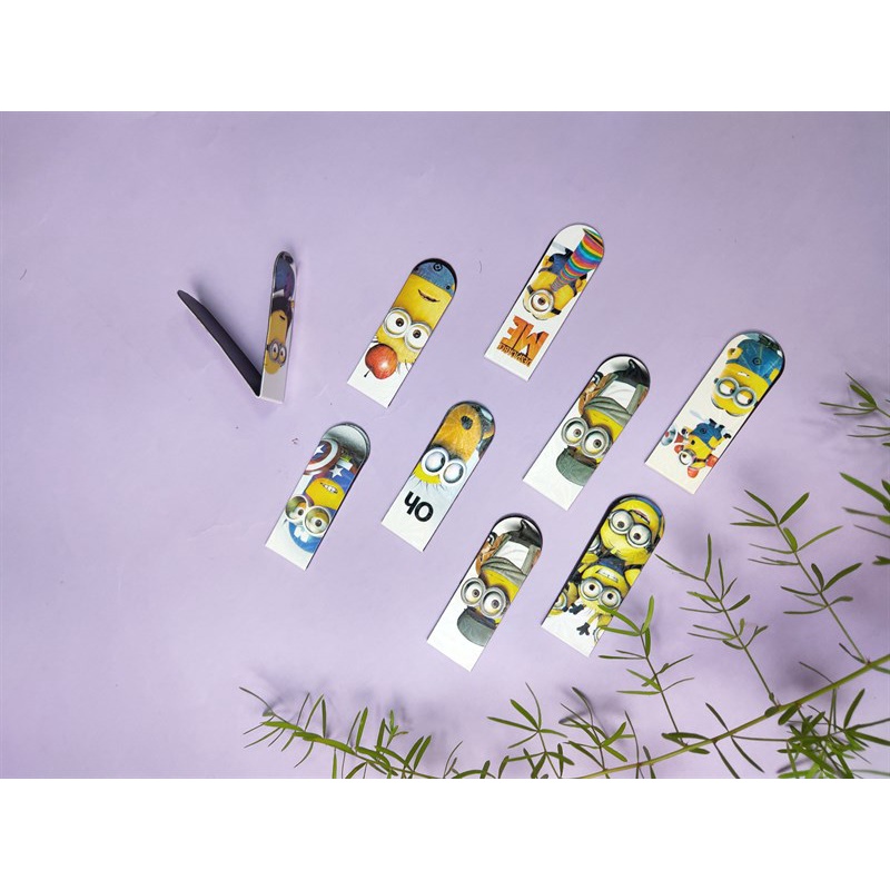 Combo 9 Bookmark Nam Châm Đánh Dấu Sách - Minions (Mẫu Ngẫu Nhiên)