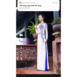 Áo dài truyền thống hoa dây