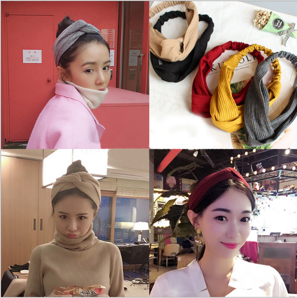Phụ kiện tóc băng đô turban nữ gân chất liệu thun thời trang - Phụ kiện cột tóc