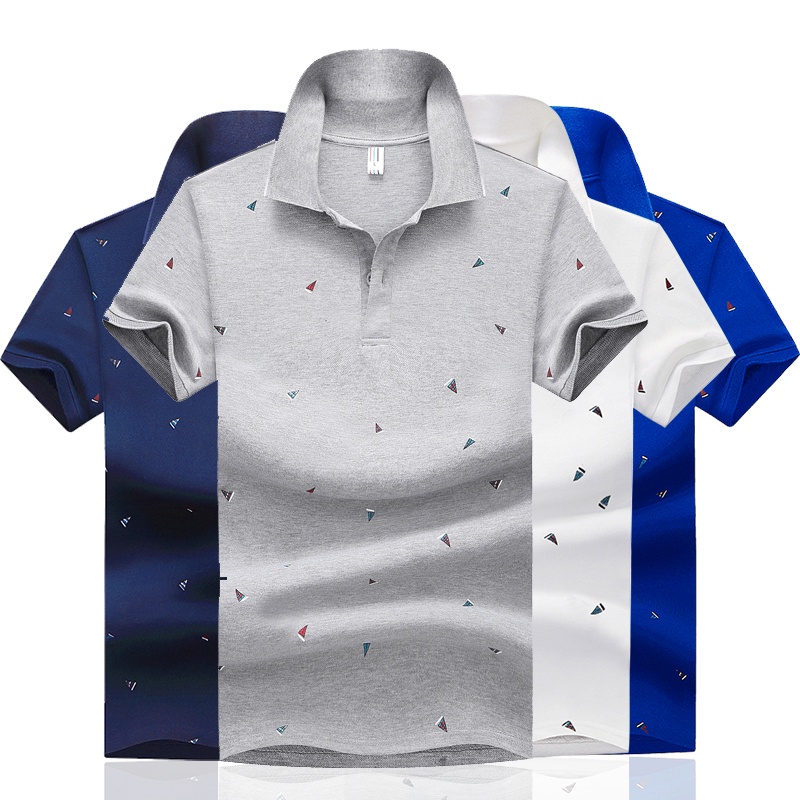Áo thun polo ngắn tay in họa tiết thời trang dành cho nam