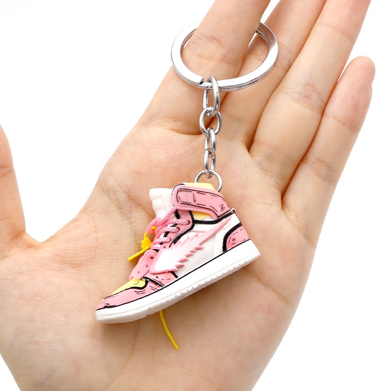 Móc Khóa Hình Giày Thể Thao AJ Trang Trí Túi Xách Phong Cách Anime Sáng Tạo