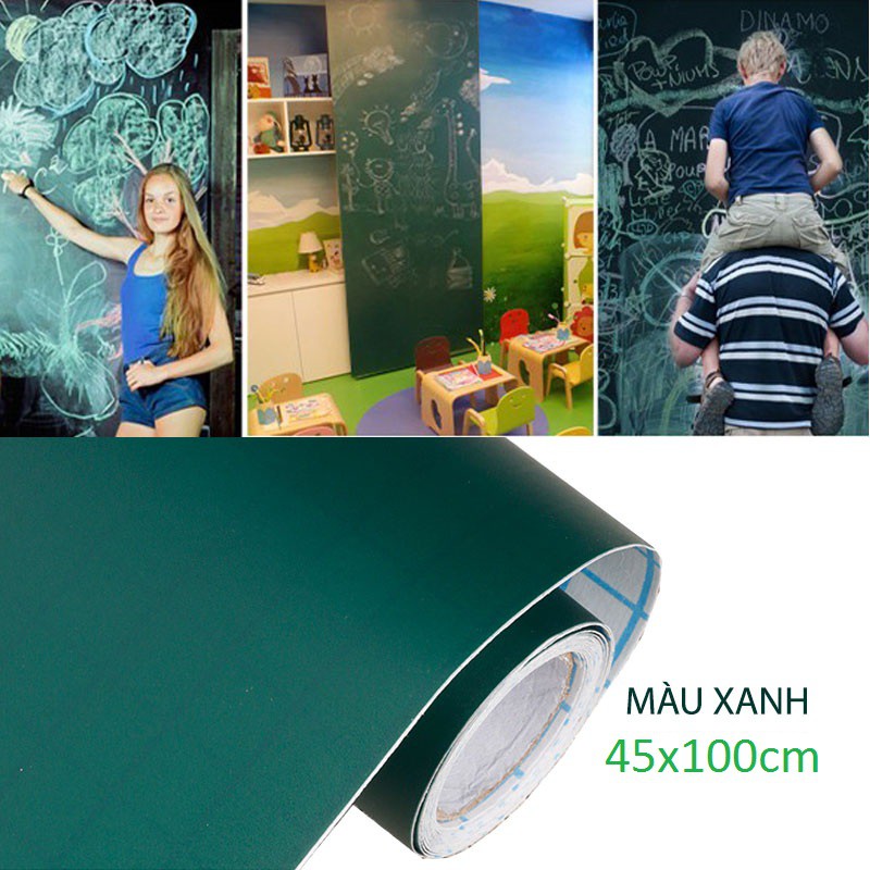 BẢNG DÁN TƯỜNG MÀU XANH BẰNG NHỰA PVC LOẠI 45X200CM, 60x200CM