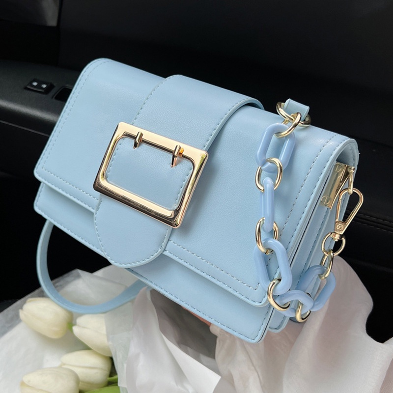 Túi Đeo Vai Hình Vuông Cỡ Nhỏ Phối Dây Xích Thời Trang Cho Nữ