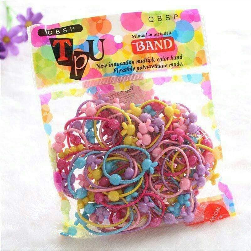 Sỉ lố 50 gói chun tóc 50 dây cho bé ( 1 gói 50 dây )