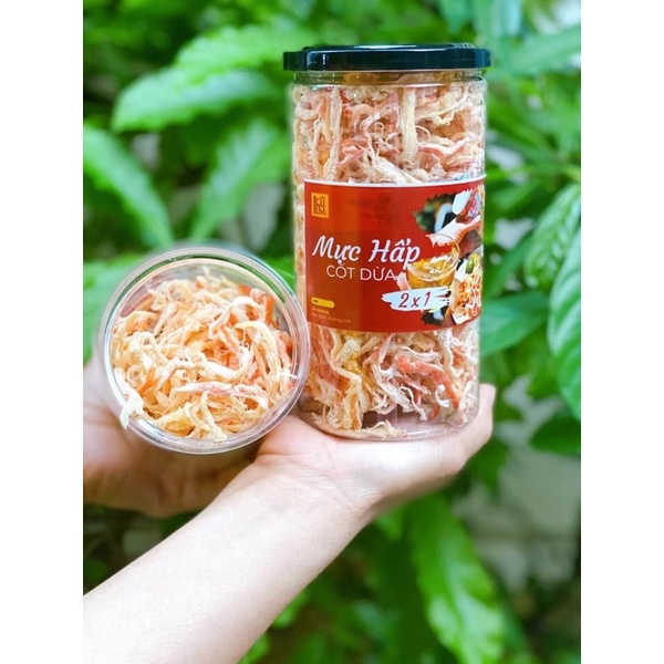 Mực hấp cốt dừa xé sợi loại ngon 75k/ 1 hộp 250g
