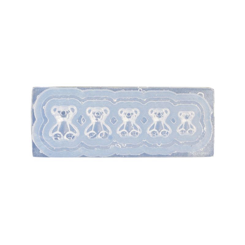 Set 5 Khuôn Silicone Hình Gấu Hỗ Trợ Trang Trí Móng Tay