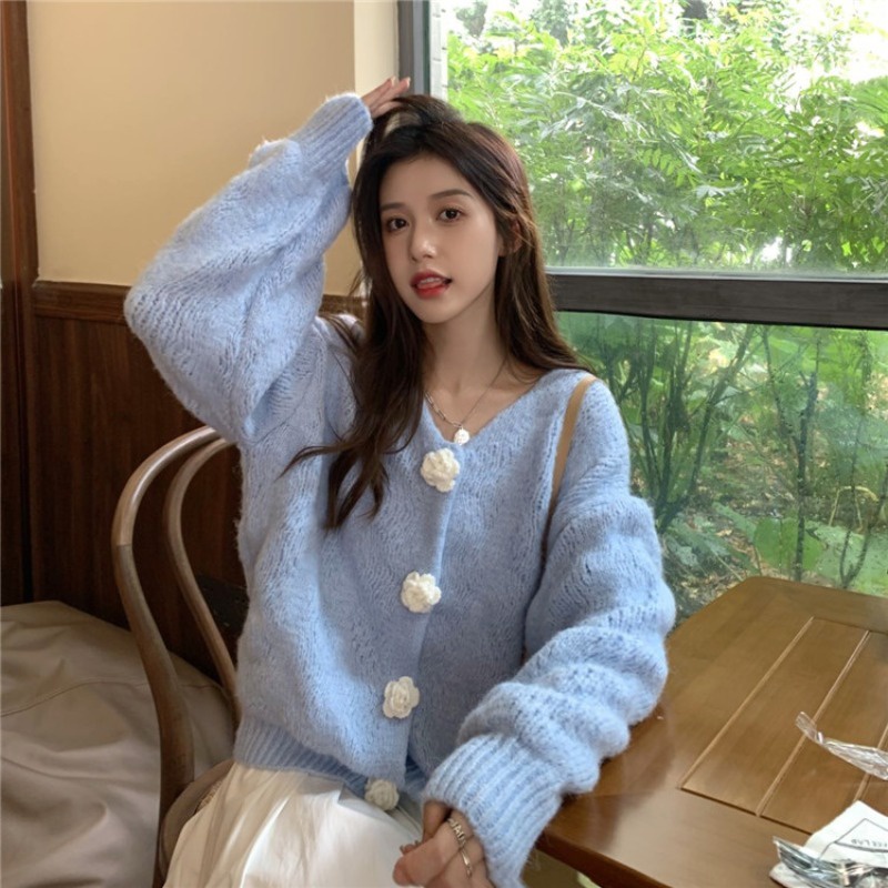 🍨🍨🍨Áo Len Phong Cách Mới Ngọt Ngào Mềm Mại ,Hàn Quốc Gió Nhẹ Nhàng🍨🍨🍨🍨