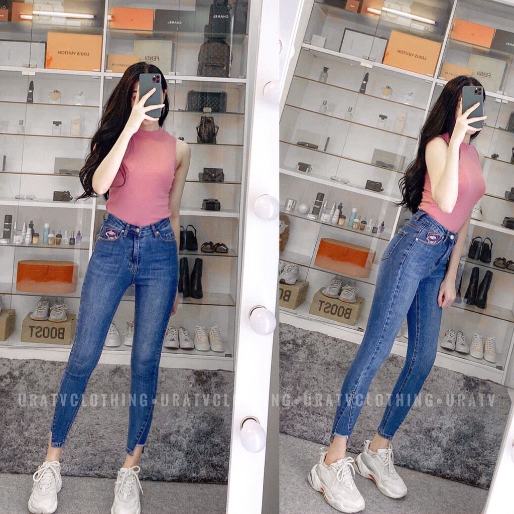 [FREESHIP-ẢNH THẬT] Skinny 9 tấc đắp ống denim