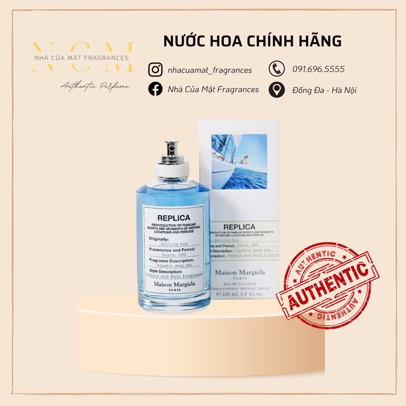 [Chính Hãng] Nước Hoa Unisex Replica Sailing Day Full Box 100ml