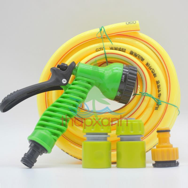 Bộ vòi xịt nước tưới cây, Rửa xe BDT-5211 Vòi nhựa 7 in 1 + 15m dây 16mm