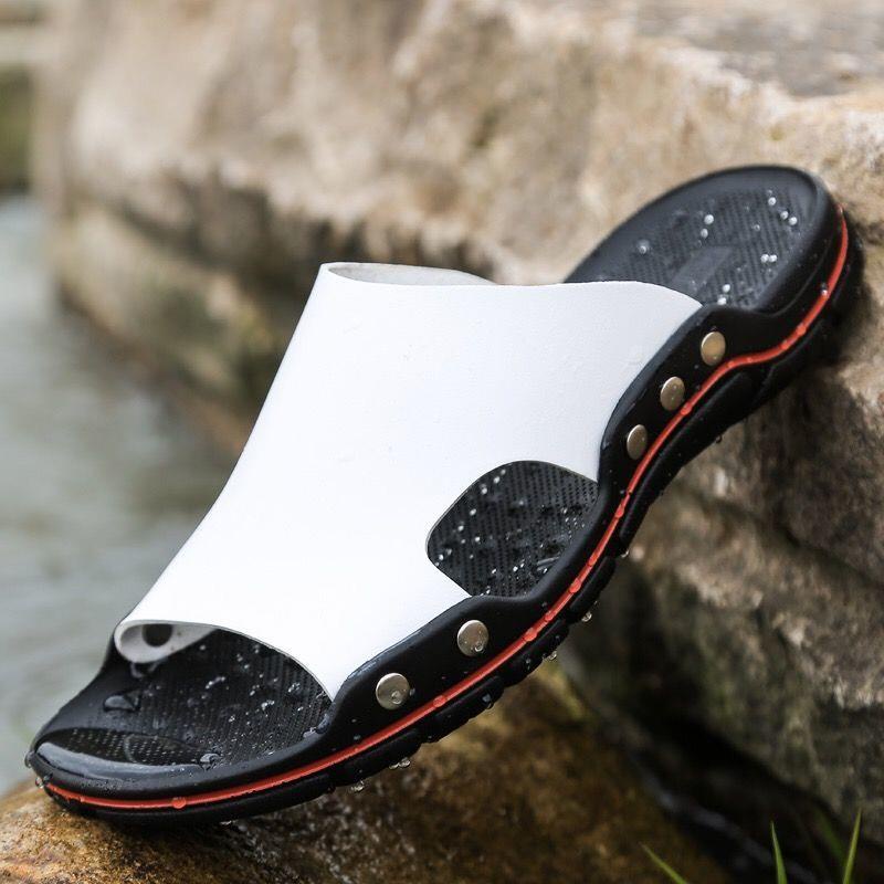 Dép Da Bò Chống Trượt Phong Cách Hàn Quốc Thời Trang Mùa Hè Cho Nam