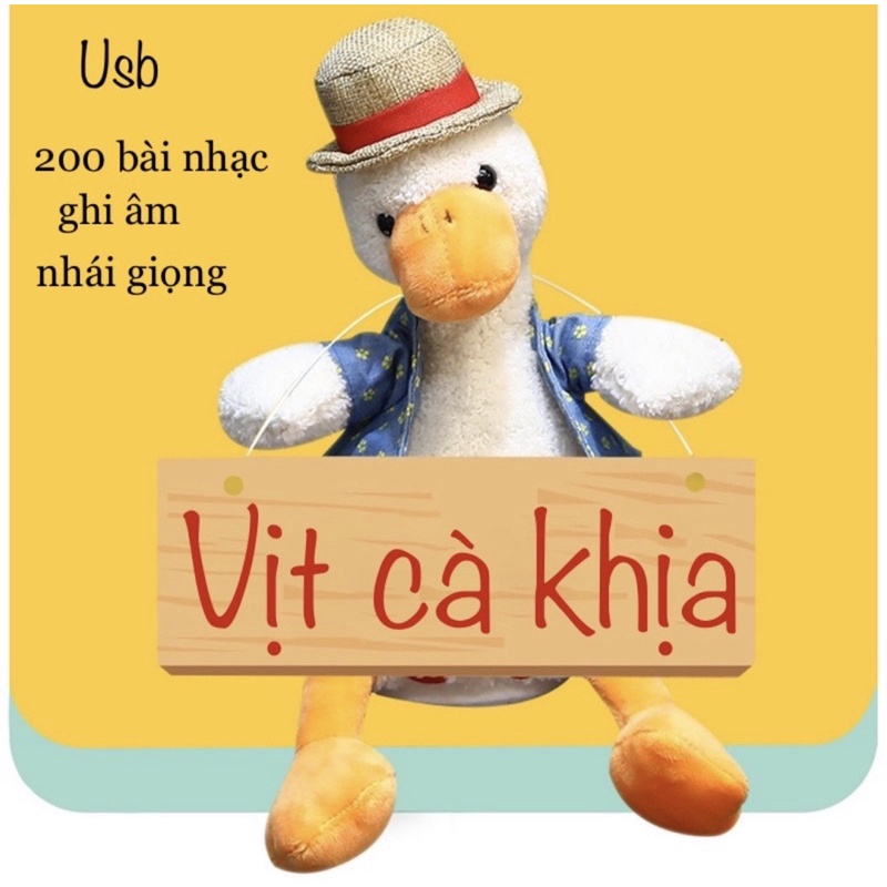Vịt bông cà khịa, nhái giọng, ghi âm, hát nhạc. búp bê