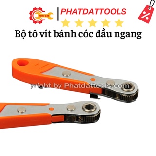 Bộ tô vit đầu ngang, tua vít bánh cóc siết mở vít