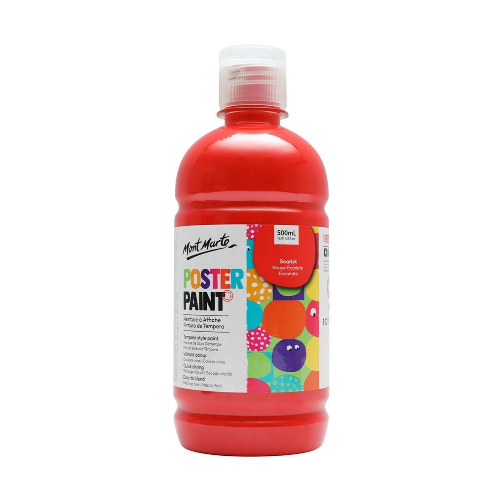 Màu Nước Poster Paint Mont Marte 500ml - Scarlet - MPST0020