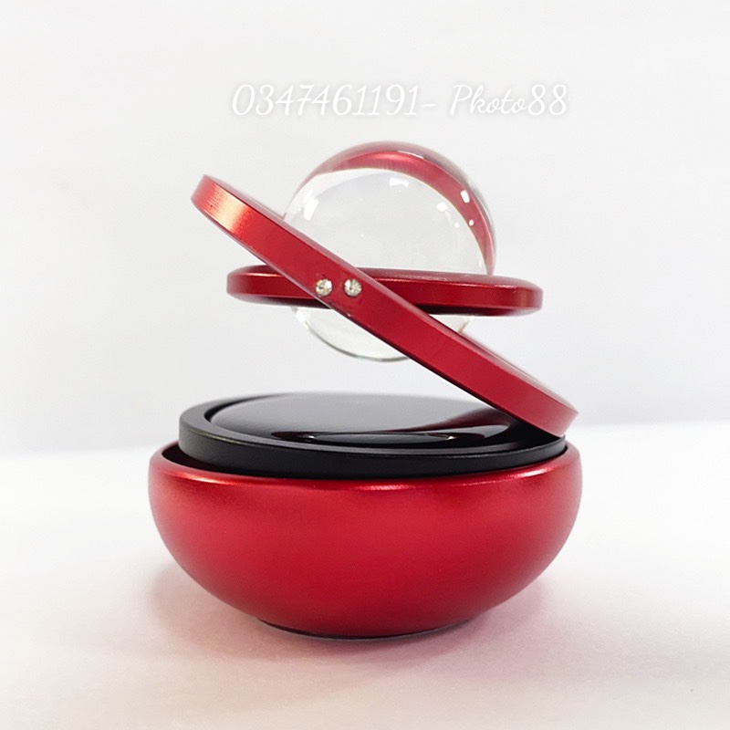 Vòng Xoay Vô Cực kim loại kèm sáp thơm cho xe hơi, chạy bằng năng lượng mặt trời, gắn taplo xe tiện lợi-4 màu