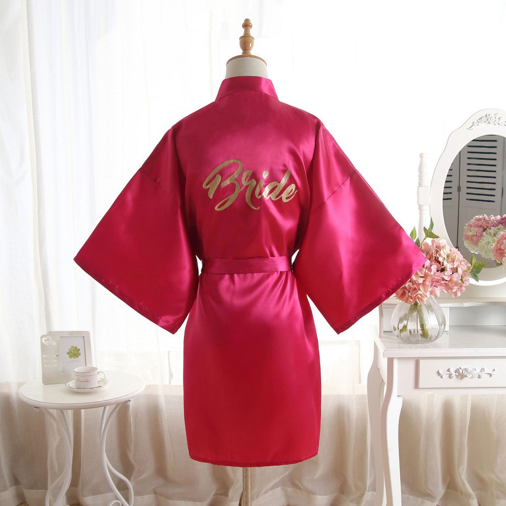 Áo Choàng Ngủ Vải Lụa Satin Cho Nữ
