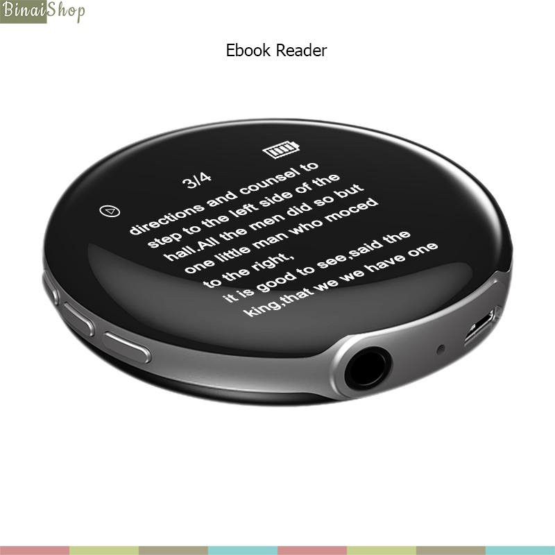 (QUÀ TẶNG 99K)Máy nghe nhạc Ruizu M1 kết nổi Bluetooth, dạng tròn, kèm loa ngoài, có thể nghe nhạc, ghi âm, ebook...