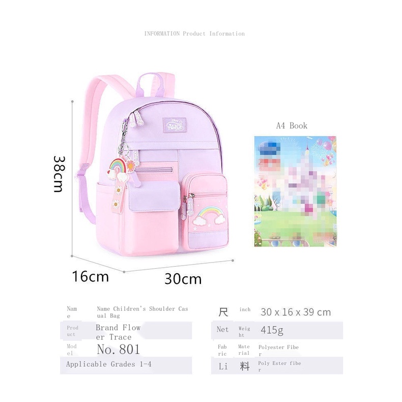 Ba Lô Đi Học Thiết Kế Mới Siêu Nhẹ Cao Cấp Dành Cho Bé Lớp 1-3 - 6