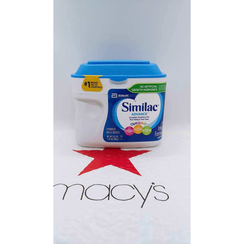 SIMILAC ADVANCE CHO BÉ TỪ 0-12 THÁNG  658g, 873g và 1.13kg của Mỹ