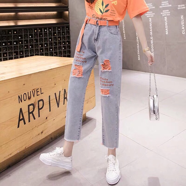 ⚡️Quần Jeans Phối Màu- 3060 ( Không Kèm Thắt Lưng)