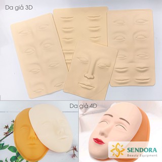 Da giả 3D - 4D tập phun xăm hình khuôn mặt, mày, môi, mí