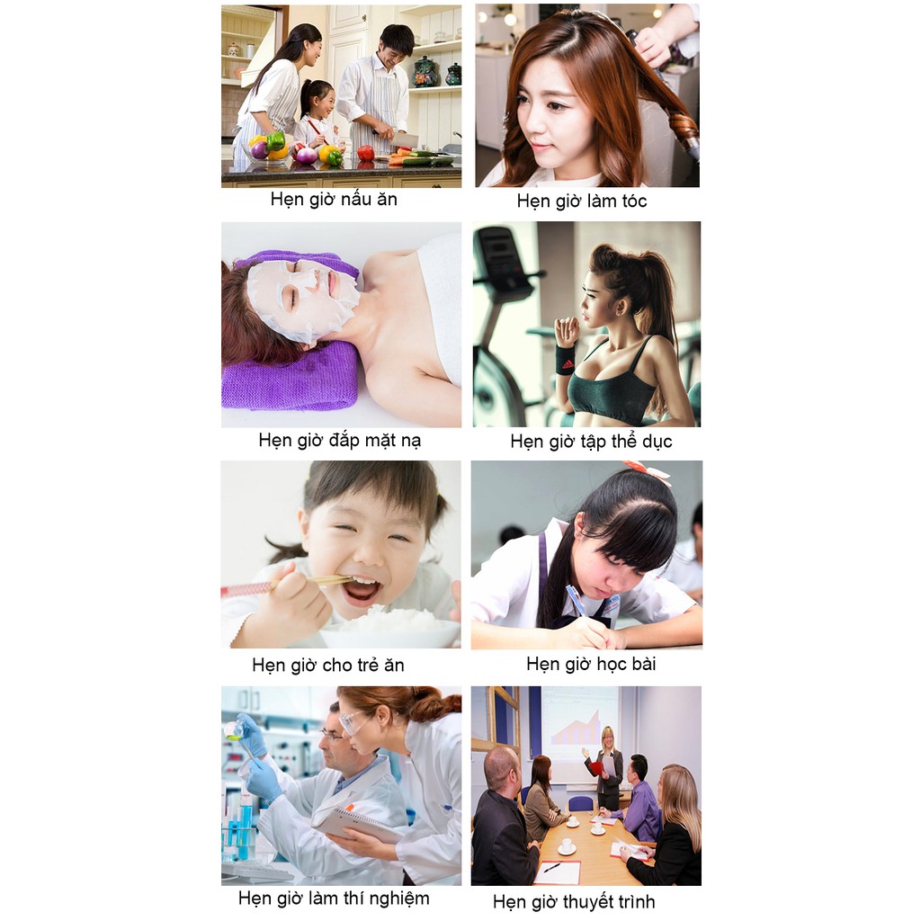 Đồng hồ bấm giờ đếm ngược điện tử mini đa chức năng V3
