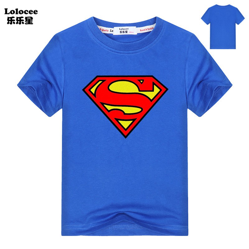 Áo thun ngắn tay in hình logo siêu anh hùng 3d