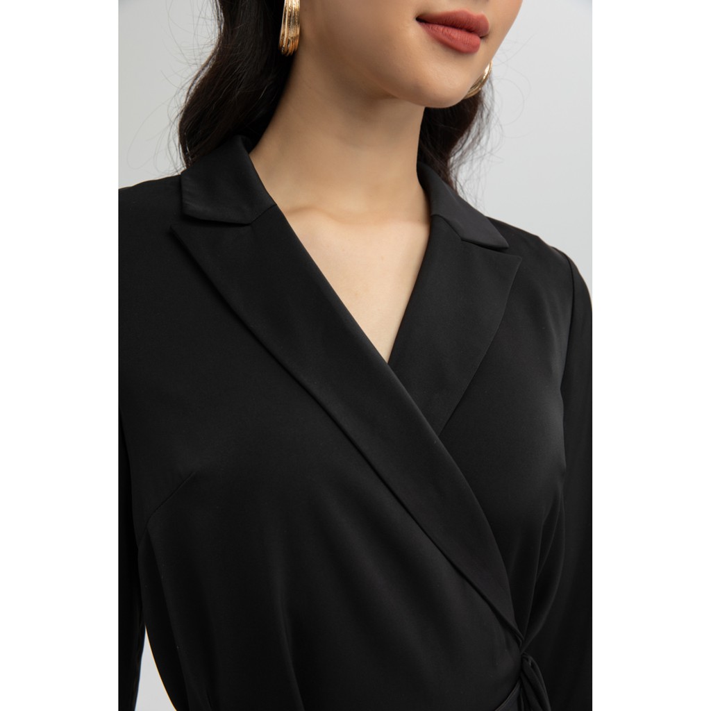 Đầm lụa xếp ly phía sau thiết kế IVY moda MS 48C6021