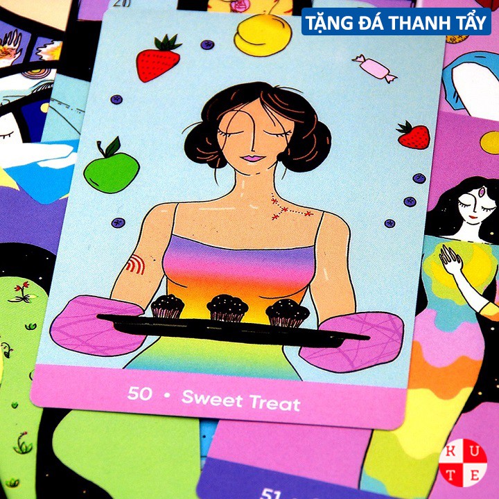 Bộ Bài Oracle Sacred Self Care 55 Lá Bài Tặng File Tiếng Anh Và Đá Thanh Tẩy C75