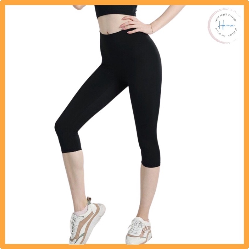Quần Legging Lửng Ngố, Dài, Nâng Mông Cạp Cao Siêu Hot Siêu Co Giãn Loại 1 Tôn Dáng size S M L XL XXL