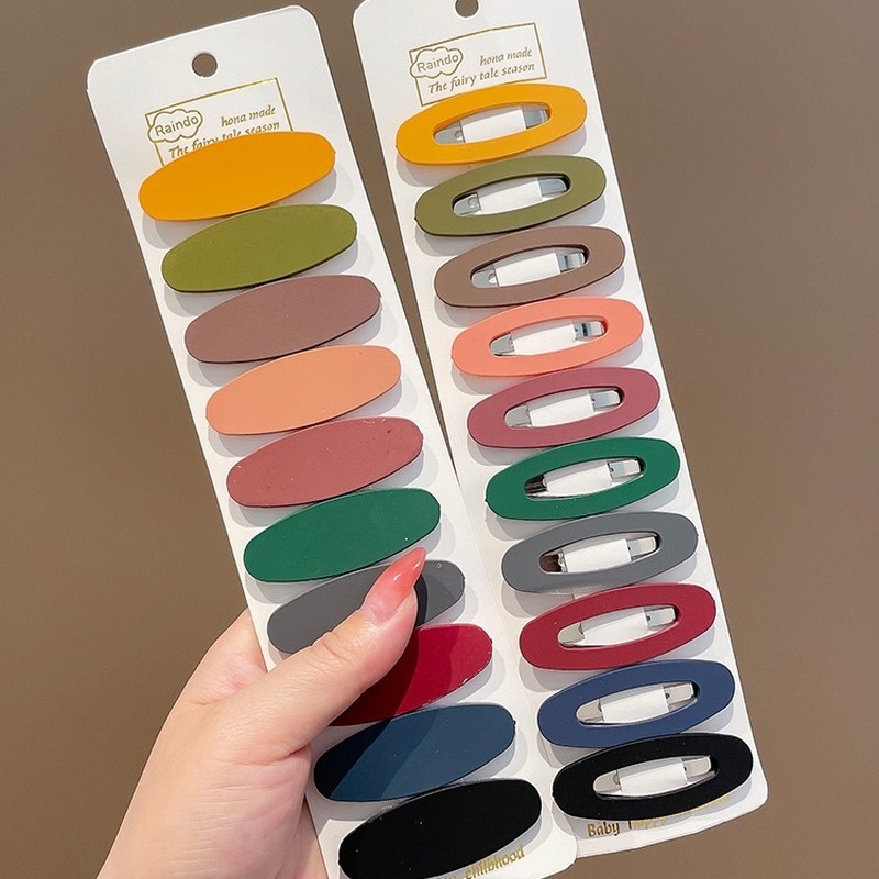 Kẹp tóc màu sắc xinh xắn thiết kế đơn giản thời trang cho nữ