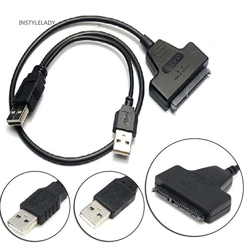 Dây cáp chuyển đổi USB 2.0 sang 2.5inch 22pin 7 + 15 ATA SATA 2.0 HDD / SSD