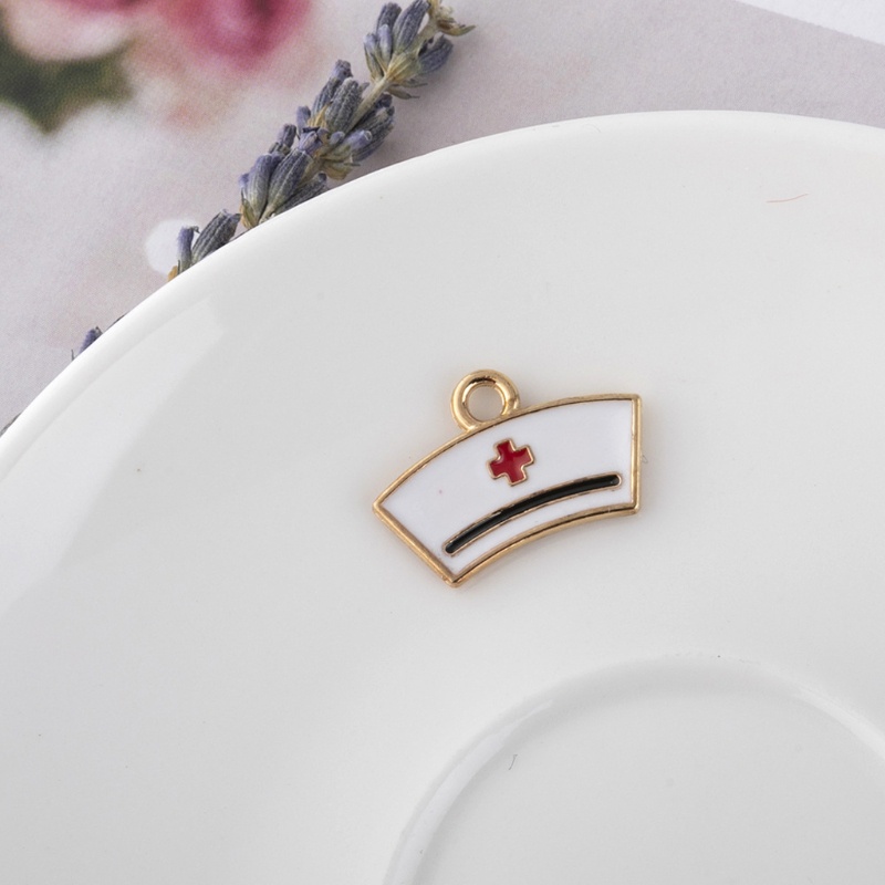 Set 9 Mặt Dây Chuyền Hình Nón Y Tá Tráng Men DIY