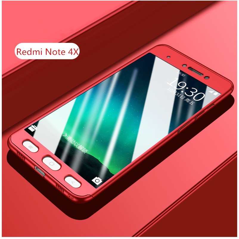 Ốp lưng Xiaomi Redmi full cover kèm kính cường lực cho Note 4X Redmi 4X 4A