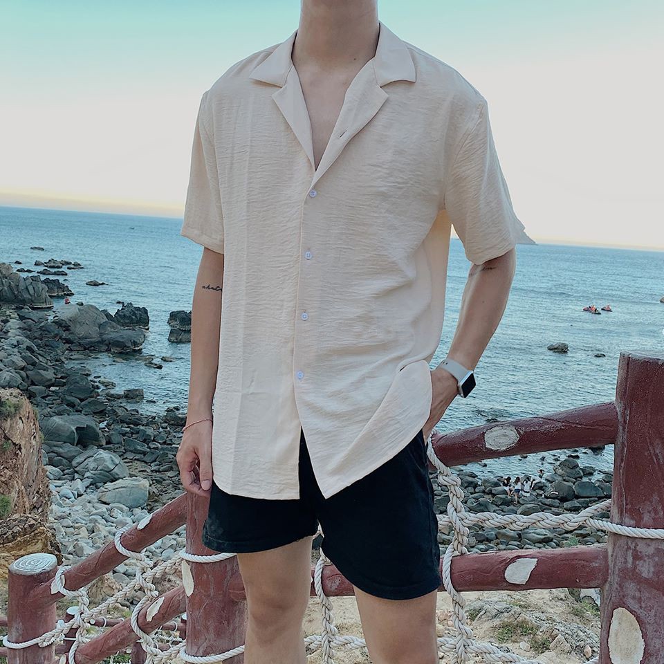 Sơ Mi Đũi Nhăn Cổ Vest | BigBuy360 - bigbuy360.vn