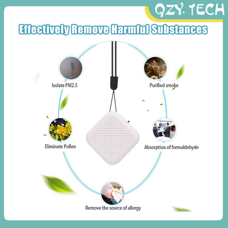 【Ready Stock】New Portable Neck Air Purifier  Negative Ion Purifier Sterilizer Antivirus Small Mini Negative Ion Portable Necklace Wearable Second-hand Smoke Purifier