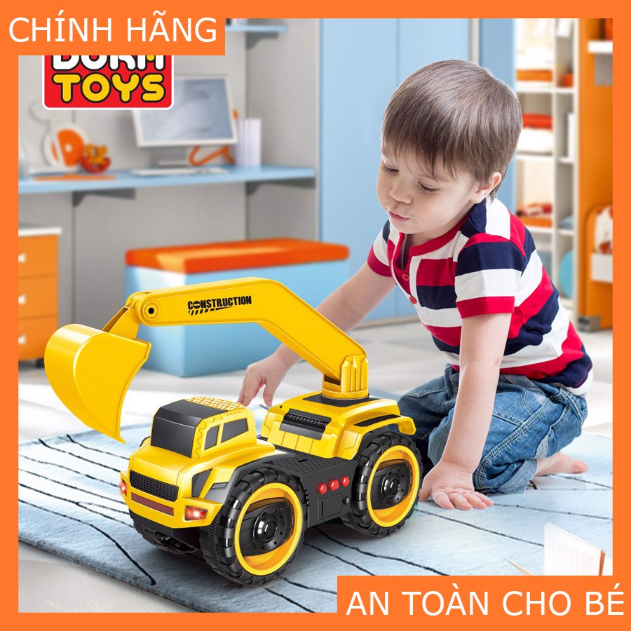 Đồ chơi - Xe Xúc Đào, Kỹ Thuật Công Trình Có Nhạc, Đèn- Duka (Mã. 80634)