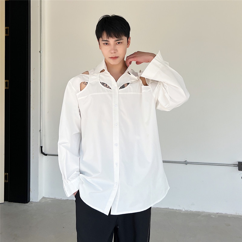 Áo Sơ Mi Nam Tay Dài Dáng Rộng Cổ Điển Thời Trang Hàn Quốc Mùa Hè