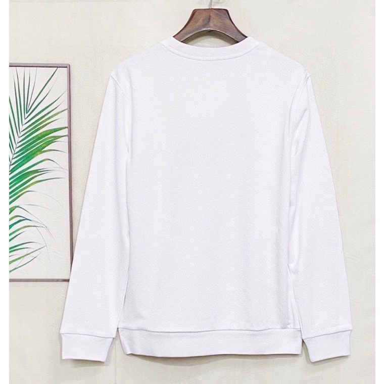Áo sweater cotton tay dài cổ tròn in chữ logo M0ncler 2021 thời trang thu đông