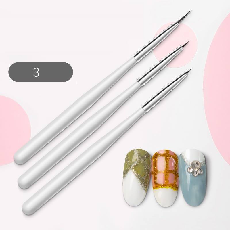 Đồ nail - Set 3 Cọ Net Trắng