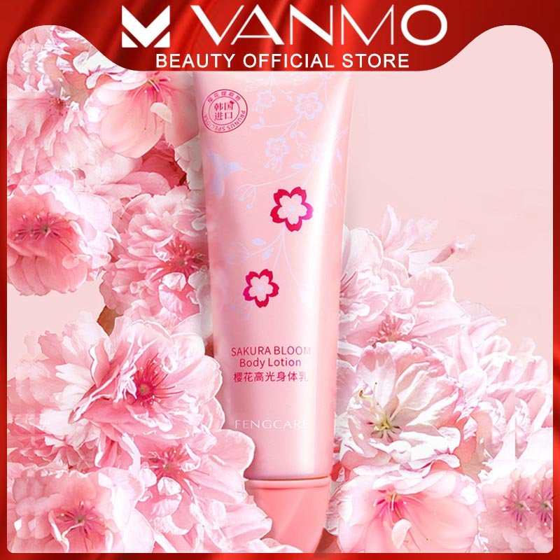 Kem Dưỡng Thể Trắng Da Kem Body Sáng Da Mềm Mại Hương Hoa Anh Đào Whitening Body Lotion 150g