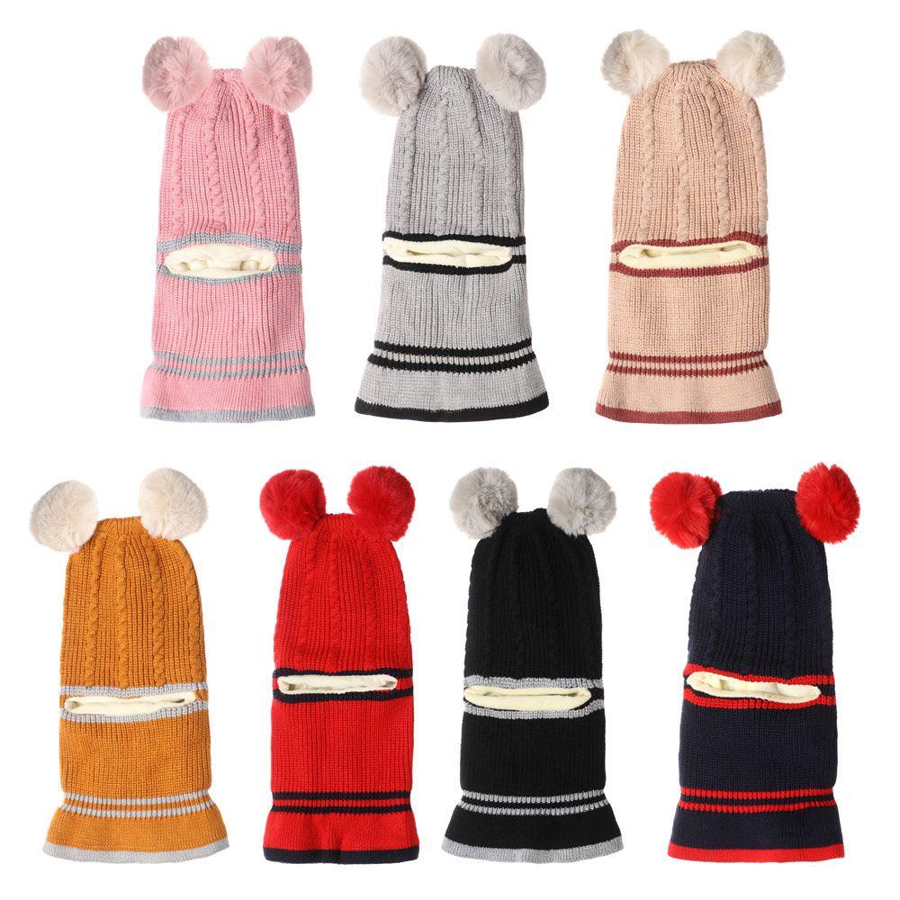 Mũ Beanie Dệt Kim Giữ Ấm Mùa Đông Cho Bé