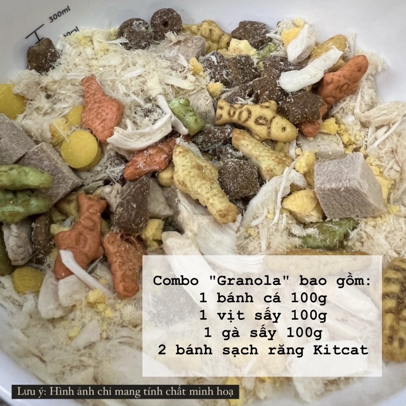 Combo Granola cho mèo méo meo mèo meo