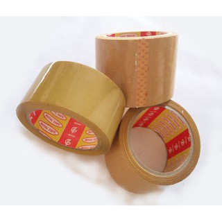 Băng keo vàng dán thùng 100 yard - băng keo nâu, vàng đục