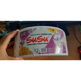 Giấy vệ sinh cuộn lớn Su Su (100 % bột giấy nguyên chất)