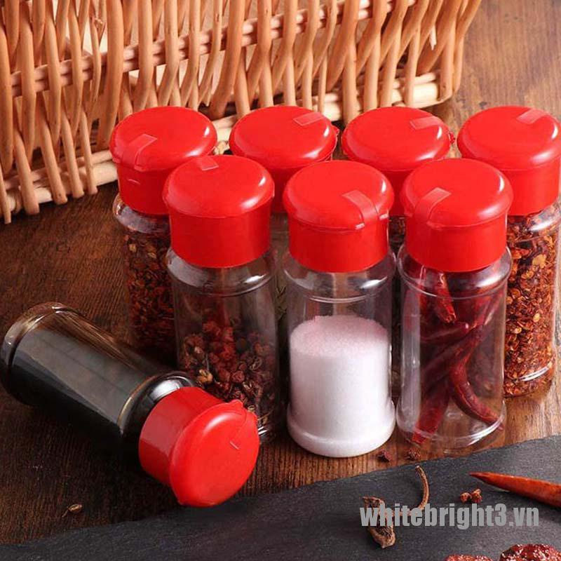Bộ 5 Lọ Nhựa Đựng Gia Vị Màu Trắng
