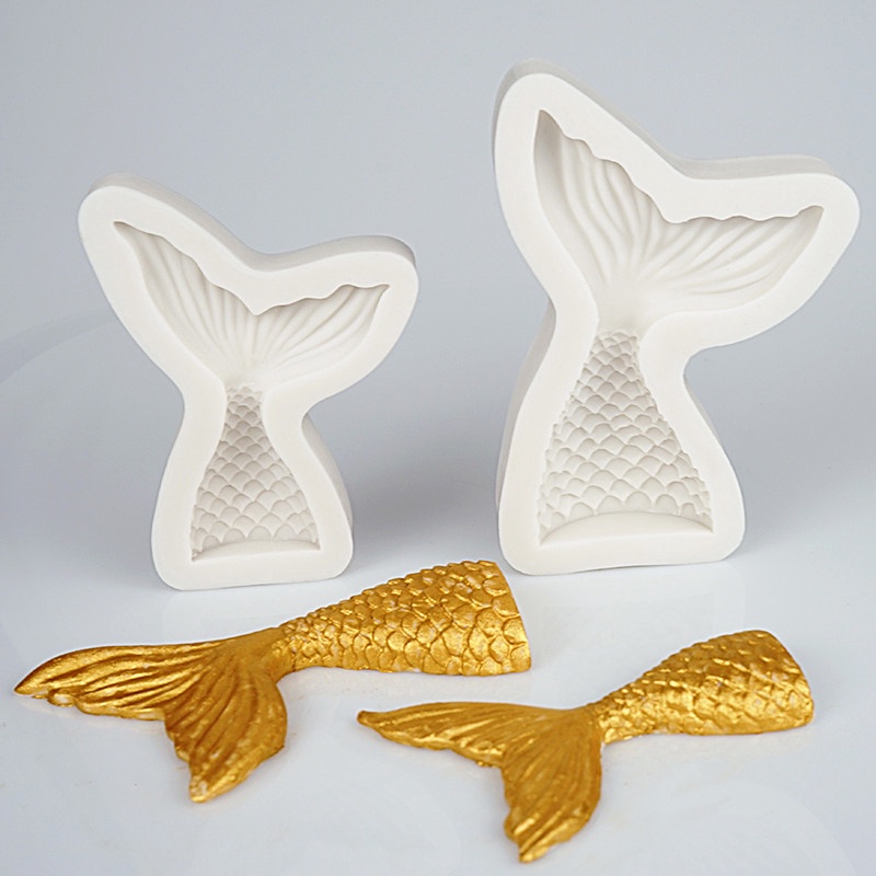 Khuôn Silicone Tạo Hình Đuôi Nàng Tiên Cá 3d Trang Trí Bánh
