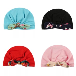 Mũ Turban hoa nơ cho bé 0-12 tháng