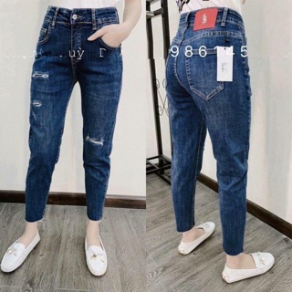 Quần jeans baggy xanh